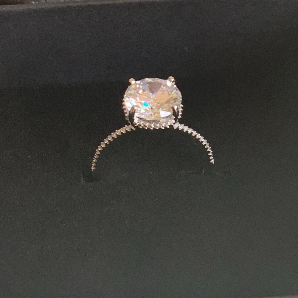 NEW 3CT Round Cut Halo Diamond Sterling Silver